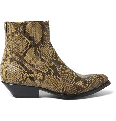 saint laurent boots mens - saint laurent python boots men's.